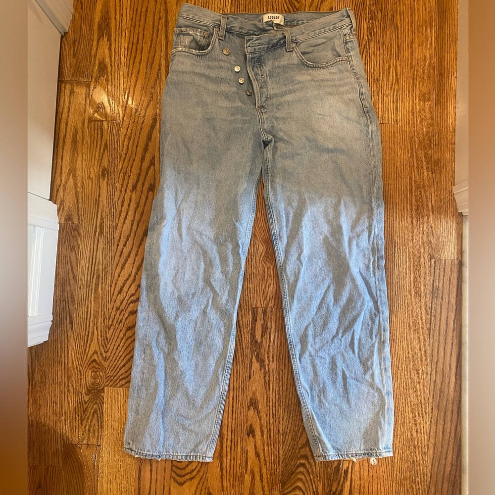 Agolde Criss Cross Jeans- interior button is missing